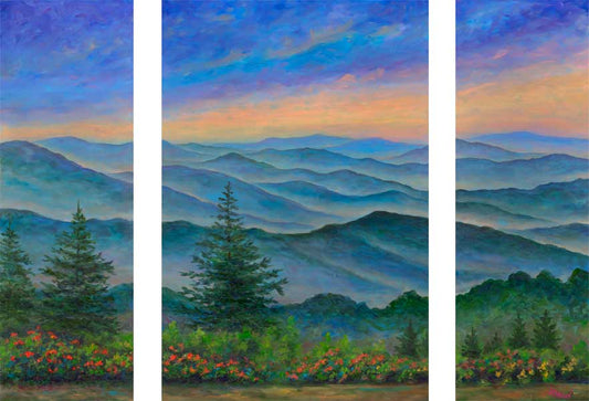 Triptych - Roan Mountain Flaming Azaleas