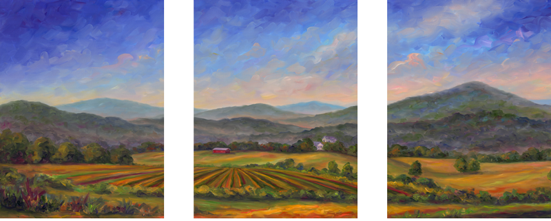 Triptych - Mills River Valley