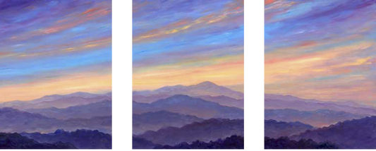 Triptych - Misty Ridges Panorama