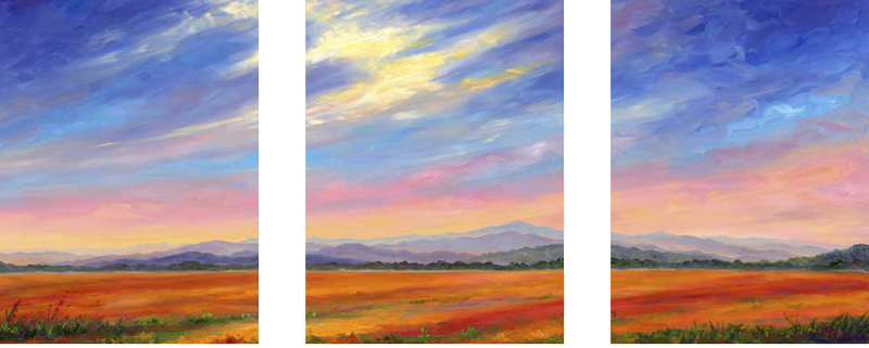 Triptych - Pisgah spring Panorama