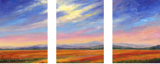 Triptych - Pisgah spring Panorama