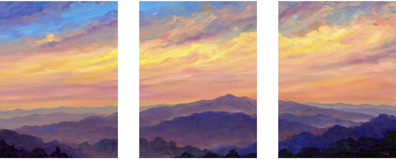 Triptych - Sky over Cold Mountain.