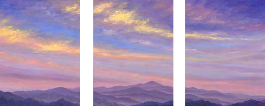 Triptych - Sweeping Clouds