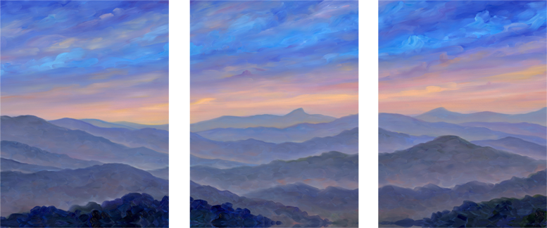 Triptych - Table Rock and Hawksbill