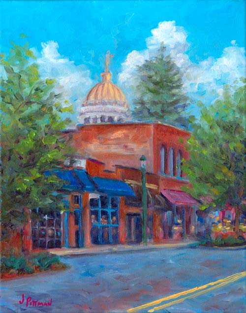 View of the Henderson County Courthouse in Downtown Hendersonville North Carolina