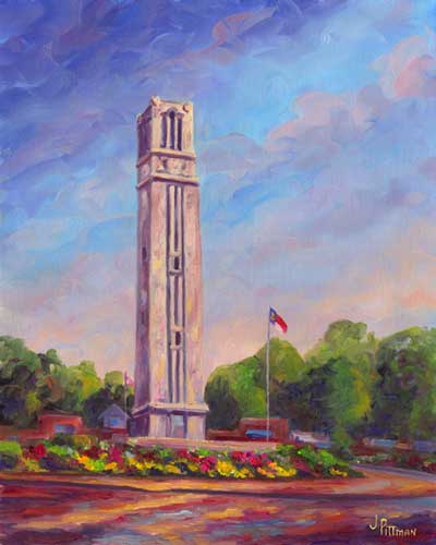 The Bell Tower at North Carolina State University. NCSU Wolfpack.