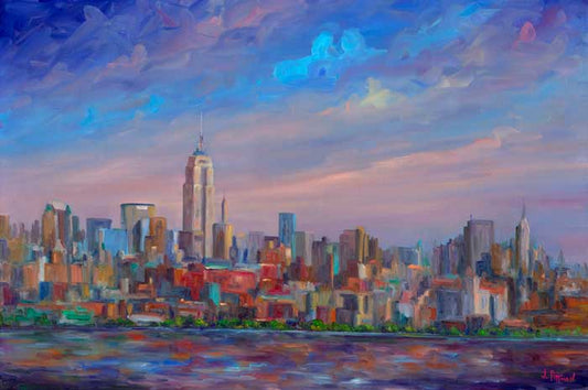 View midtown Manhattan with the Empire State Building in New York City - NYC