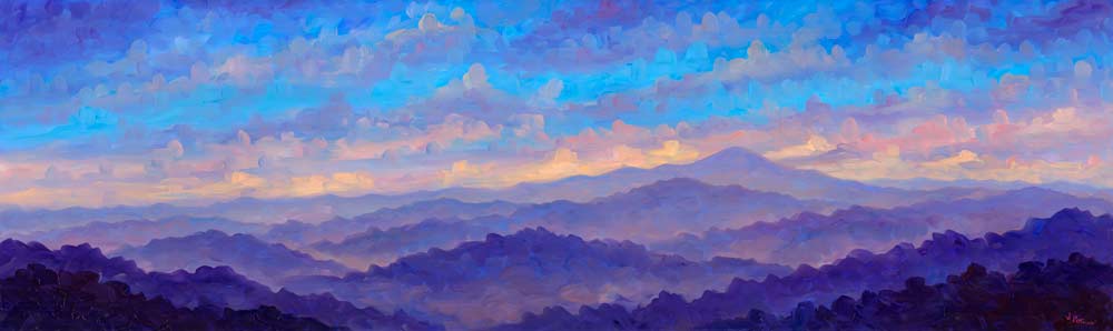 Purple and violet hues around Mt Pisgah near Asheville, NC
