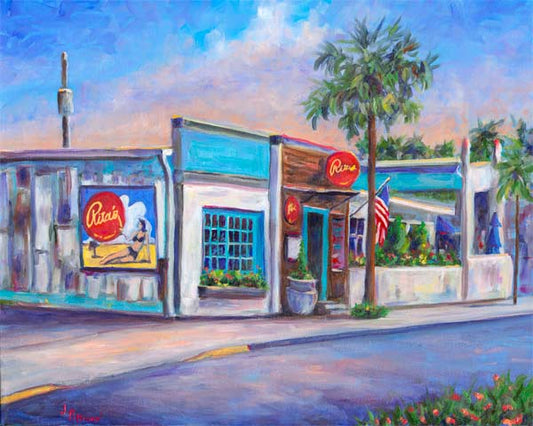 Popular Rita's Seaside Grille on Center Street in Downtown Folly Beach South Carolina