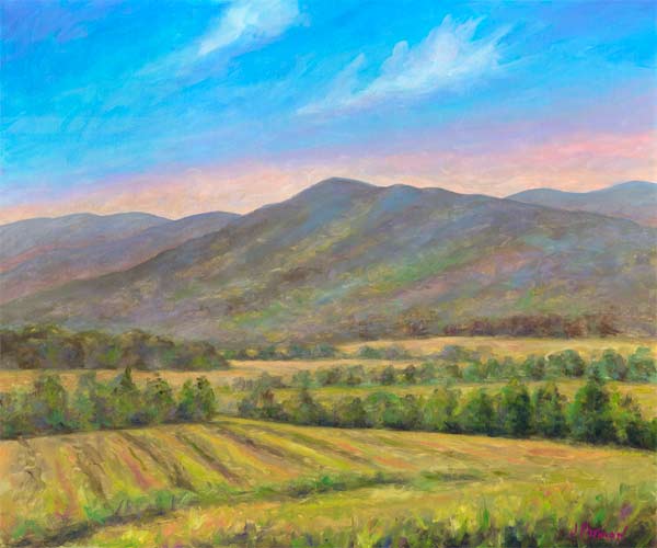 Cades Cove in Summertime in the smokies GSMNP , Great Smoky Mountain National Park.