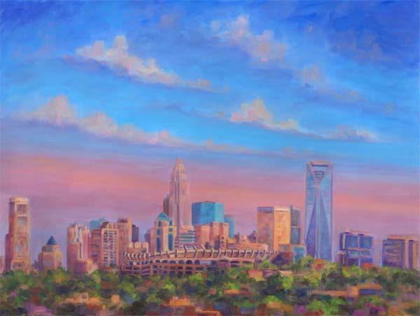View of the Charlotte Uptown Skyline
