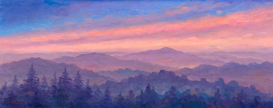 View of Cold Mountain at sunset from the Blue Ridge Parkway.