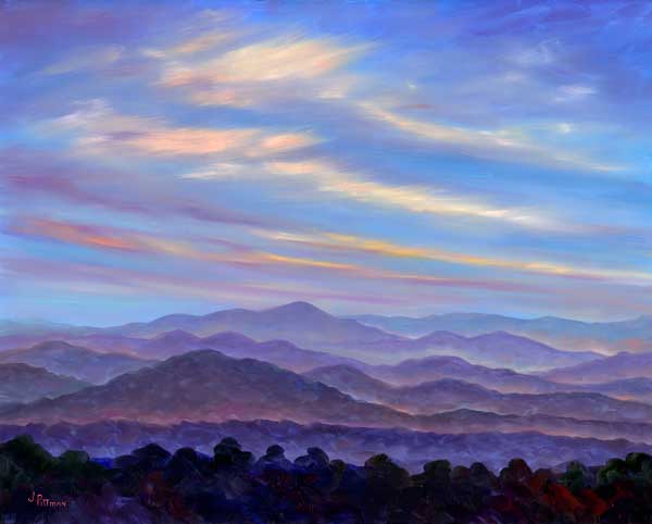View from the Sunset Terrace at Asheville's Grove Park Inn.