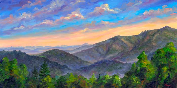View of Grandfather Mountain Painting Prints