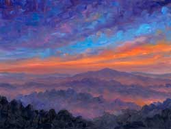 Blue Ridge Sunset OIl Painting