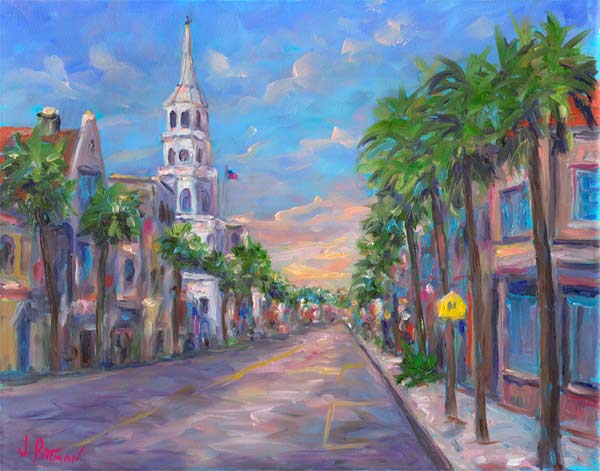 Broad Street St. Michaels Oil Painting