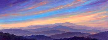 Misty Mountain sky Painting Oil