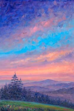 PArkway Glow II - Sunset Oil Painting