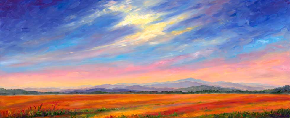 Panoramic Mountain Painting Blue Ridge Asheville