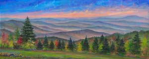 PAinting of ROan Mountain in Autumn Color