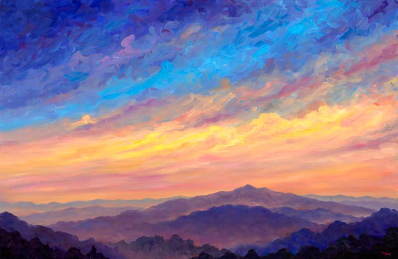 Cold Mountain NC Sunset Painting
