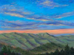 View east of Asheville oil painting on Canvas
