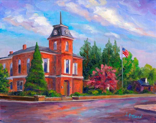 Brevard north Carolina Painting Courthouse