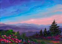 North Carolina Rhododendron Print Painting