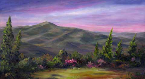 Cold Mountain Spring - Oil Painting on Canvas