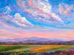 Color Field Art Smokey Mountains