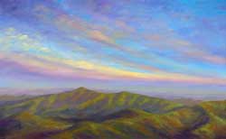 Funnel Top Mountain Oil Painting on Canvas