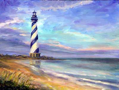 Cape Hatteras Lighthouse Oil painting on Canvas