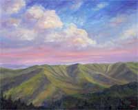 View from Lookout Mountian in Montreat NC Oil painting on canvas