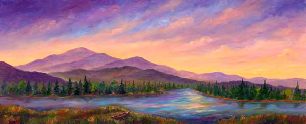 Mountain Lake - Oil Painting on Canvas Jeff pittman art Limited Edition Print Giclee