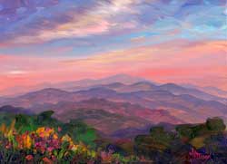 Blue Ridge mountain wildflower painting
