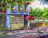 "Roy's Riverboat Landing" Restaurant in Wilmingto NC - Market Street Oil Painting on Canvas