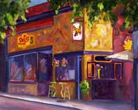 Salsa's Restaurant - Asheville Oil Painting