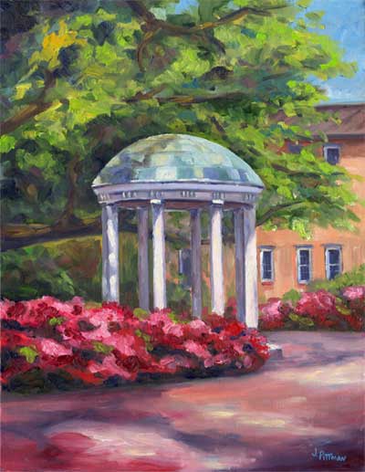 Carolina Art Chapel Hill UNC Old Well Painting