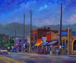 Main Street Weaverville NC Painting Prints Art