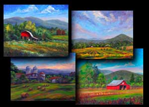 Western NC Artist prints and paintings of banrs and farm landscapes