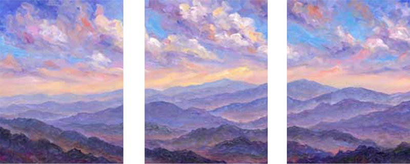 Craggy Panorama Triptych panels