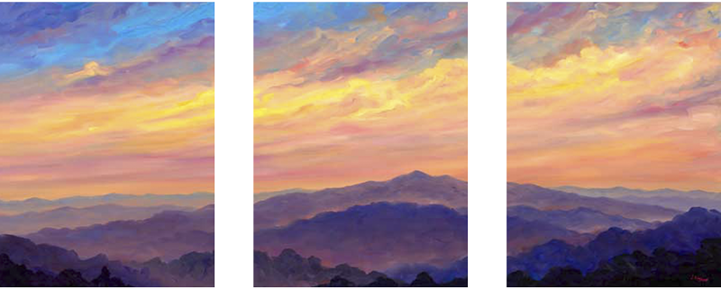 Cold Mountain Panorama - Blue Ridge Parkway, River Arts District Artist