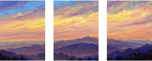 Sky over Cold Mountain Triptych